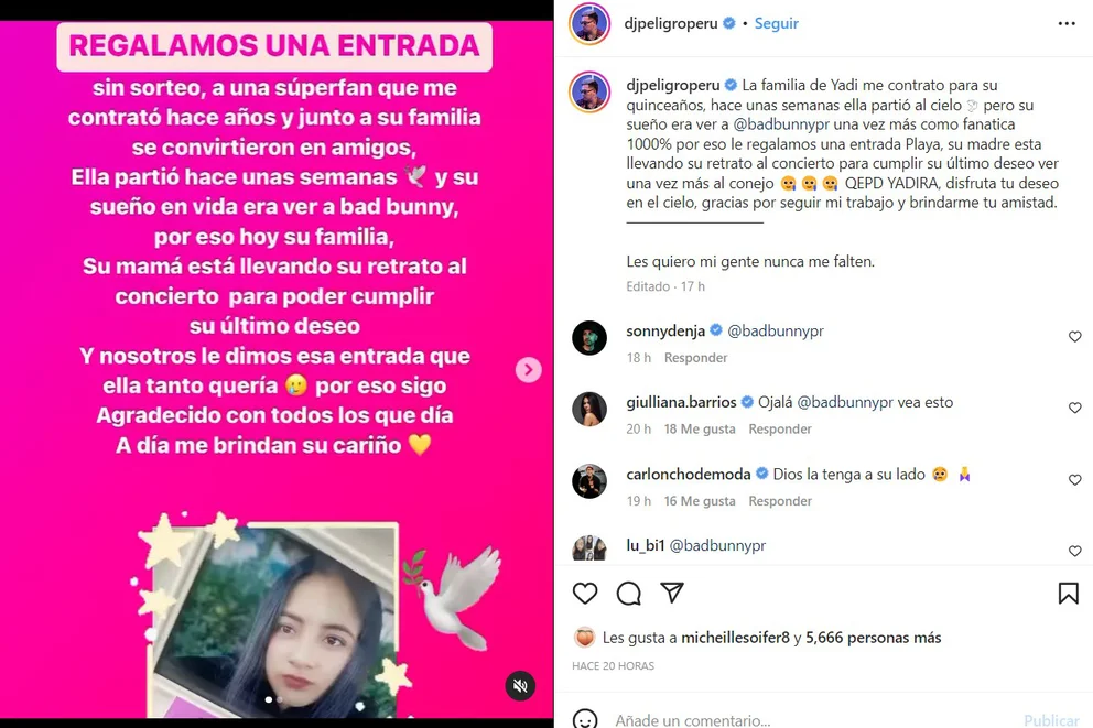 Fan de Bad Bunny murió y su madre llevó su foto al concierto para cumplir  su sueño – Metro Puerto Rico