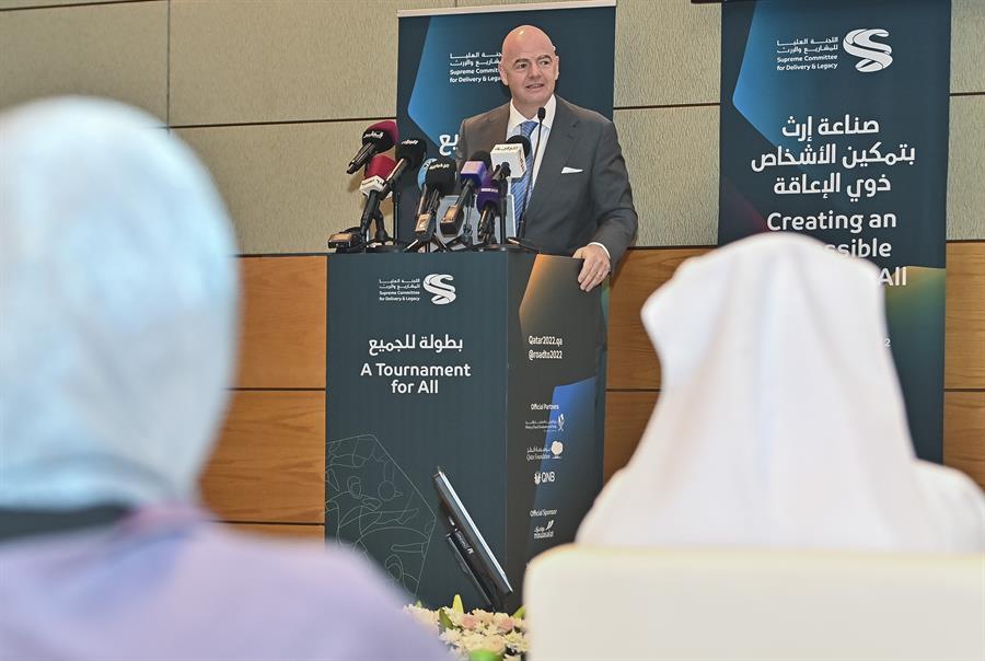 Presidente de la FIFA segura que Qatar 2022 será el Mundial más accesible e inclusivo