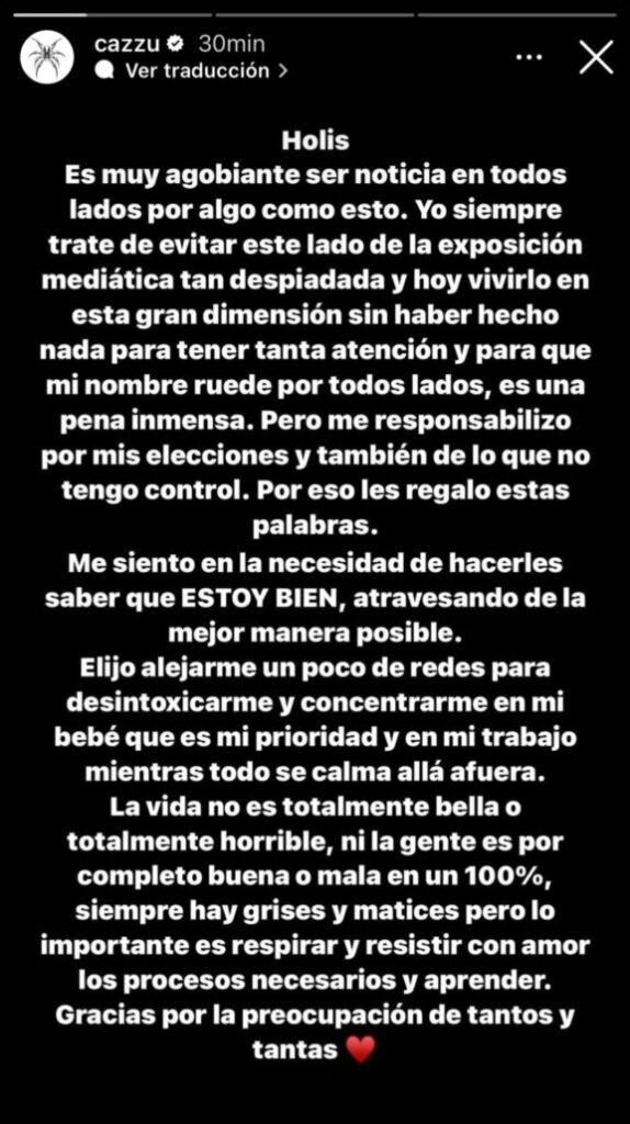 Cazzu habla por primera vez sobre el momento que está viviendo:“ESTOY BIEN, atravesando de la mejor manera posible - Noticias de hoy en República Dominicana | De Último Minuto