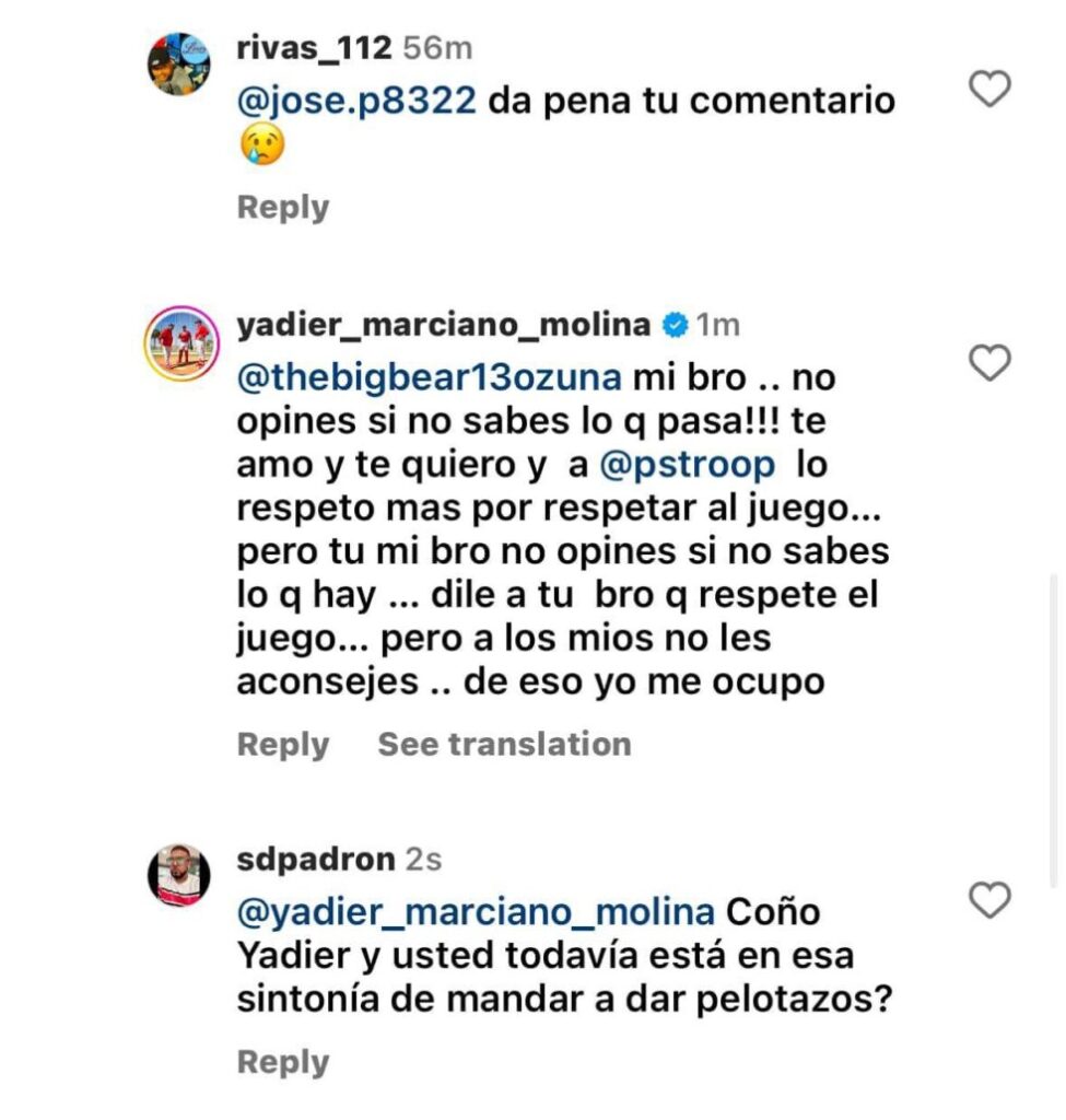 Tensión entre Yadier Molina y Marcell Ozuna tras pelotazo de Pedro Strop a José Sirí - Noticias de hoy en República Dominicana | De Último Minuto