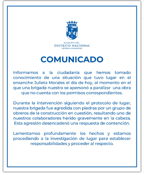 Mayor's Office Brigade Attacked During Illegal Construction Halt in Ensanche Julieta Morales | De Último Minuto English