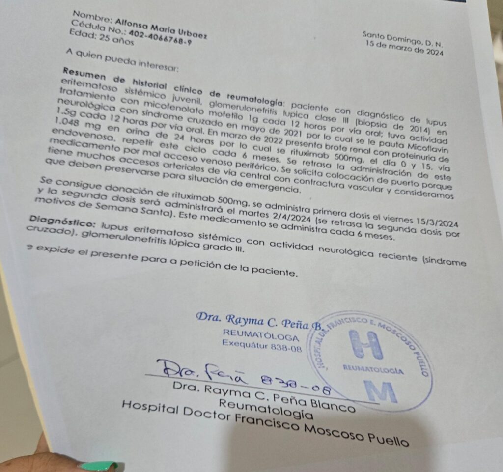 Joven con lupus pide ayuda para continuar su tratamiento - Noticias de hoy en República Dominicana | De Último Minuto