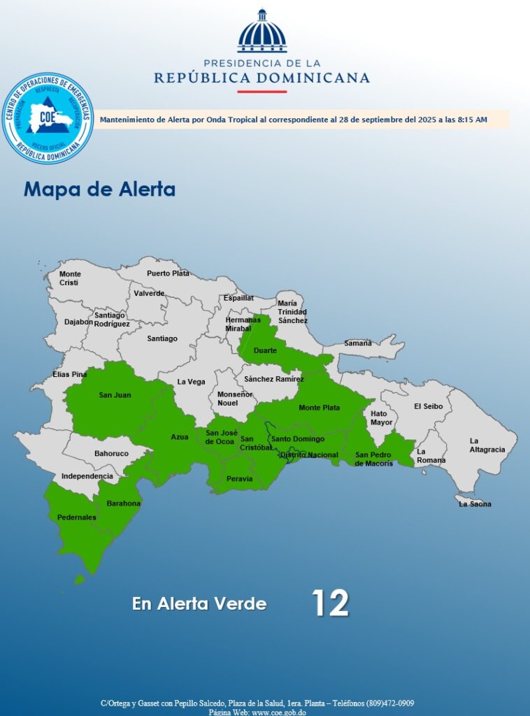 COE maintains 12 provinces on green alert for rain and possible floods | De Último Minuto English