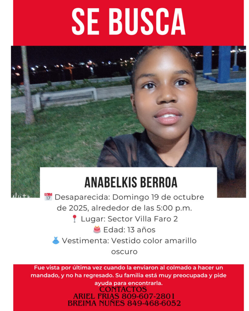Se busca a menor desaparecida en Villa Faro II | 1 | Se busca a menor desaparecida en Villa Faro II - Noticias de hoy en República Dominicana | De Último Minuto