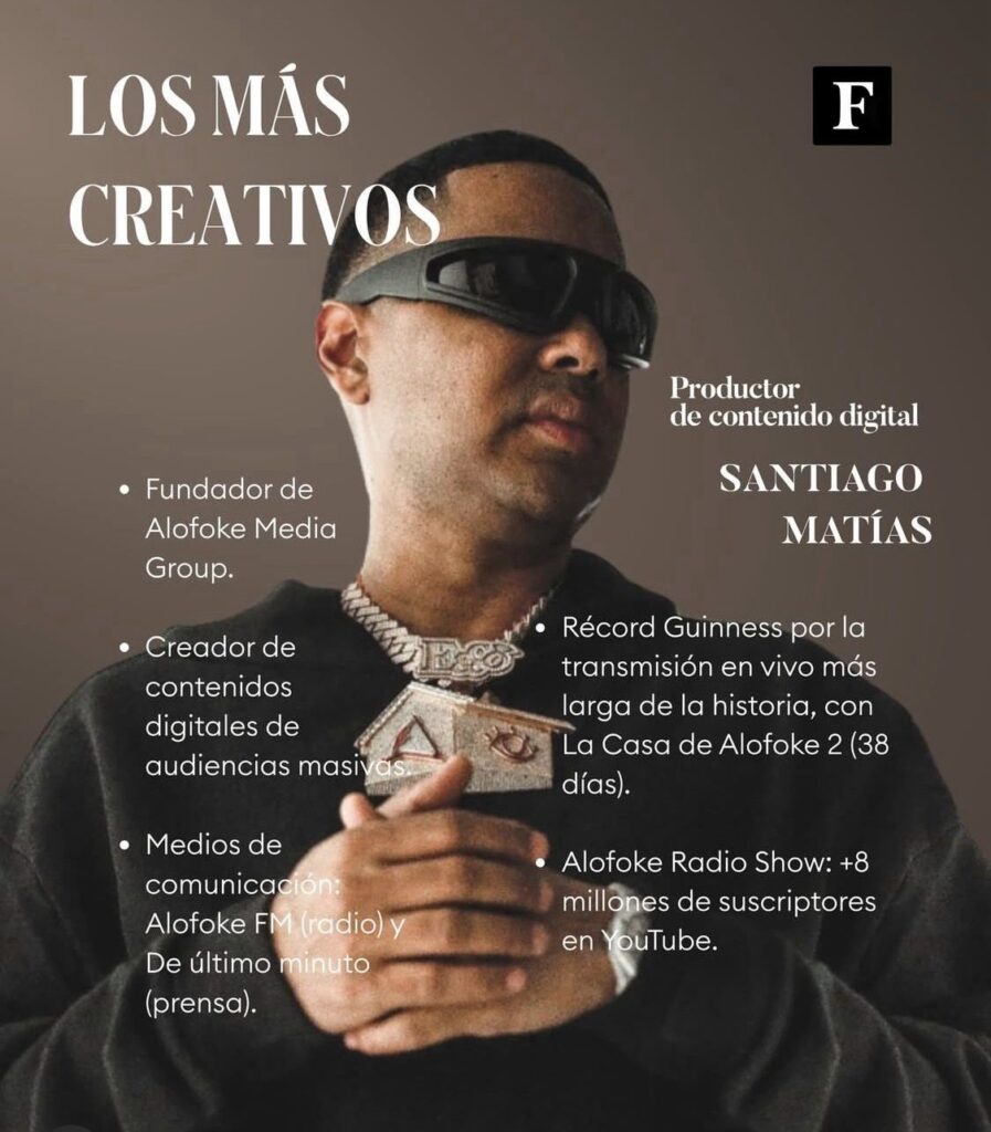 Santiago Matías lidera el ranking “Los más creativos del 2025” de Forbes RD | 2 | Santiago Matías lidera el ranking “Los más creativos del 2025” de Forbes RD - Noticias de hoy en República Dominicana | De Último Minuto