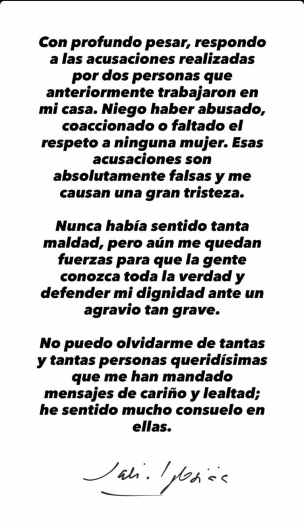 Julio Iglesias niega acusaciones en su contra y afirma "causan gran tristeza" - Noticias de hoy en República Dominicana | De Último Minuto