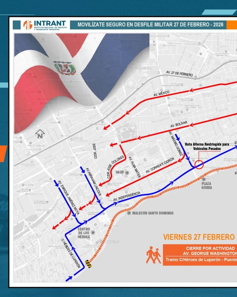 Conozca las vías cerradas y los accesos alternos por desfile en el Malecón - Noticias de hoy en República Dominicana | De Último Minuto