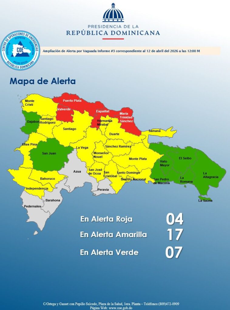 Emergencia por lluvias: COE activa alertas en 28 provincias; 4 en alerta roja | 2 | Emergencia por lluvias: COE activa alertas en 28 provincias; 4 en alerta roja