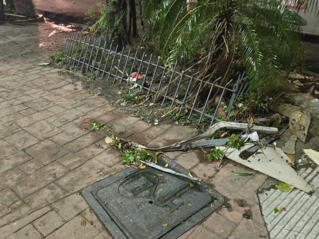 Collapsed walls, affected vehicles and sidewalks with branches: the balance of the strong wind in the National District | De Último Minuto English